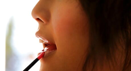 Excellent japanese hottie Azumi Harusaki in fancy shorts exposing her butt outside